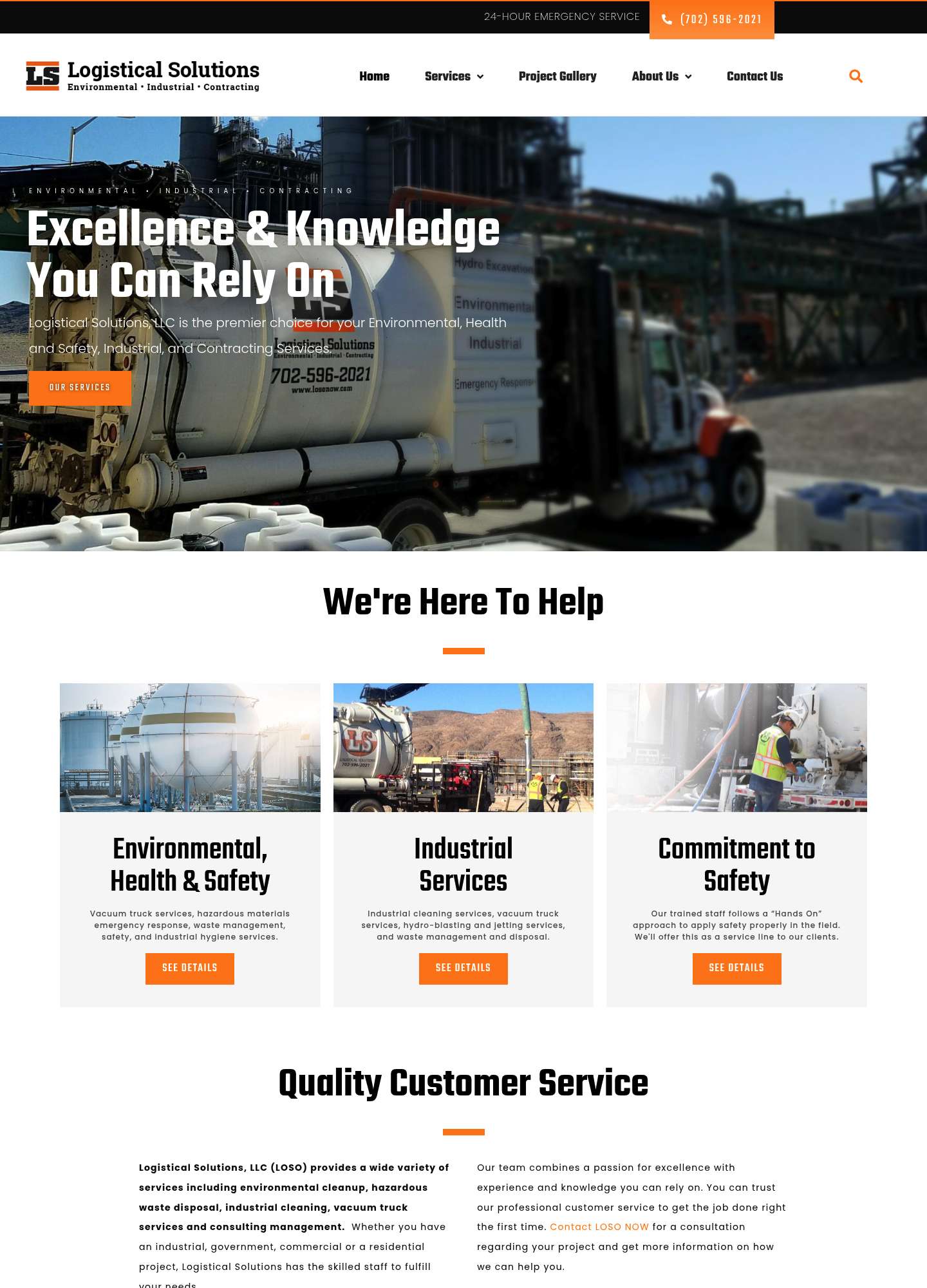 Current Logistical Solutions website — before