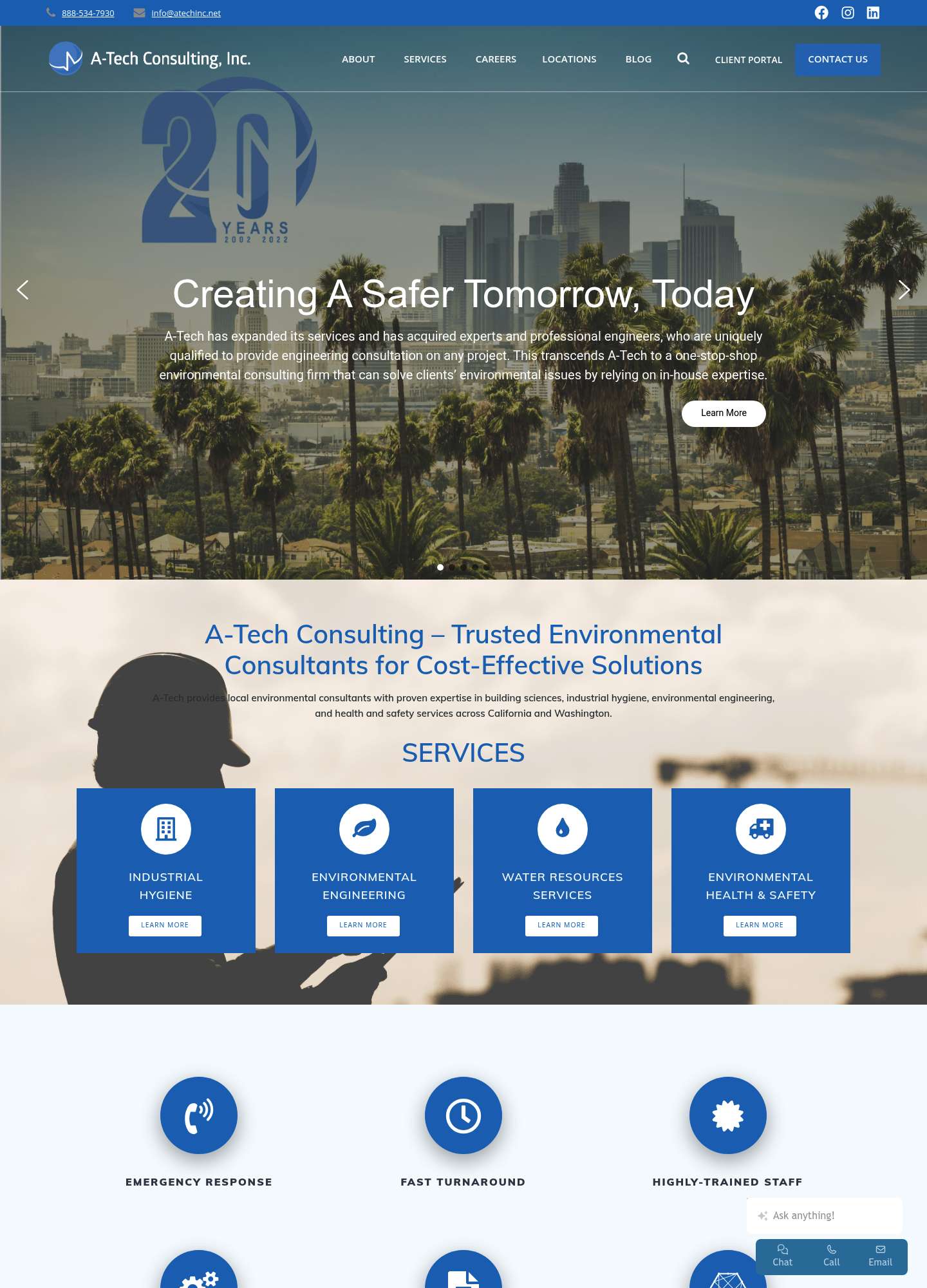 Current A-Tech Consulting website — before