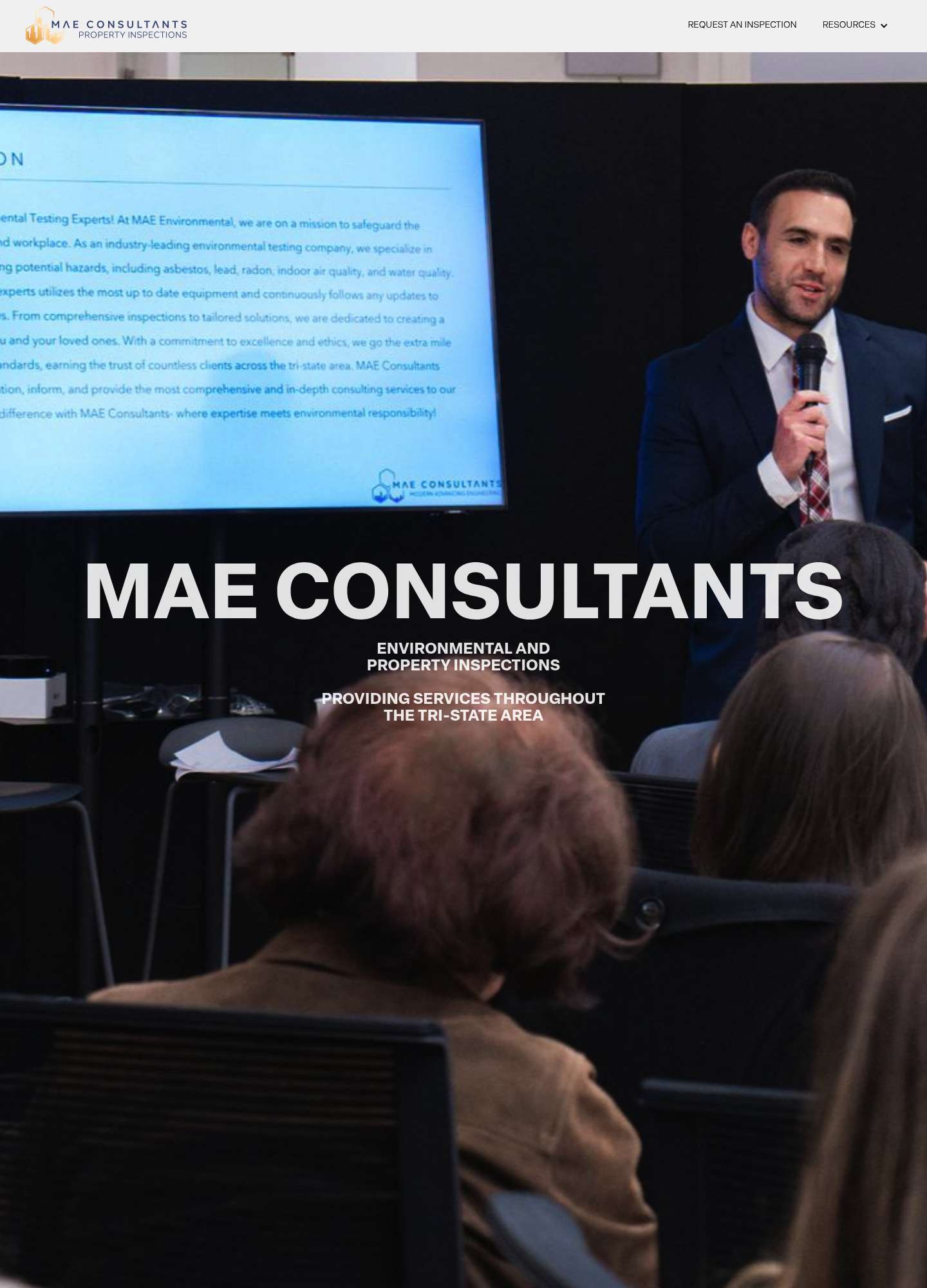 Current MAE Consultants website — before